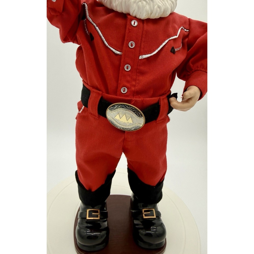 Vintage 1998 Christmas Fantasy Ltd Cowboy Santa Western 16"‎ *READ* Holly Jolly - Picture 3 of 16